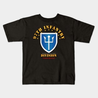97th Infantry Division - Trident Division Kids T-Shirt